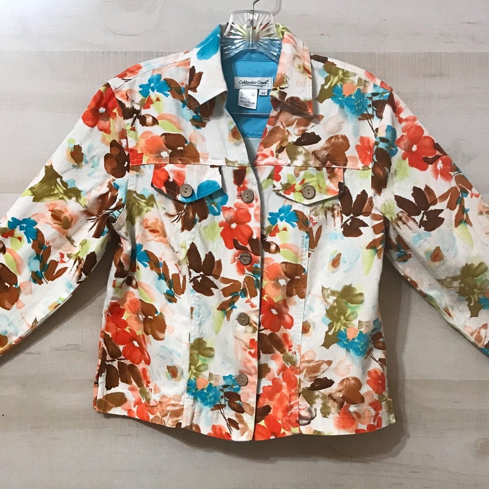 Coldwater Creek Floral Jacket Size XS